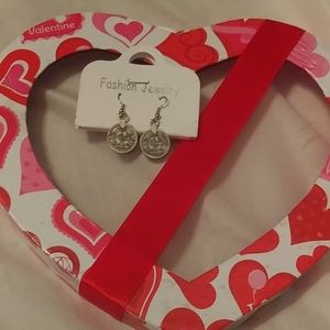 Bohemian silver coin earrings